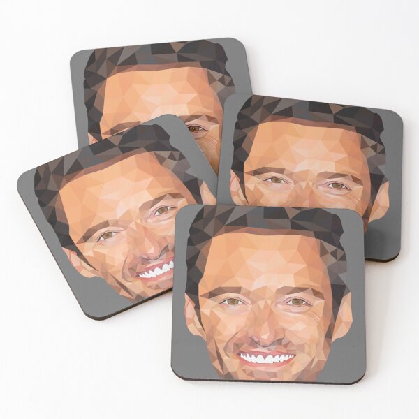 Item preview, Hugh Jackman low poly art designed and sold by JeanieBernhard.
