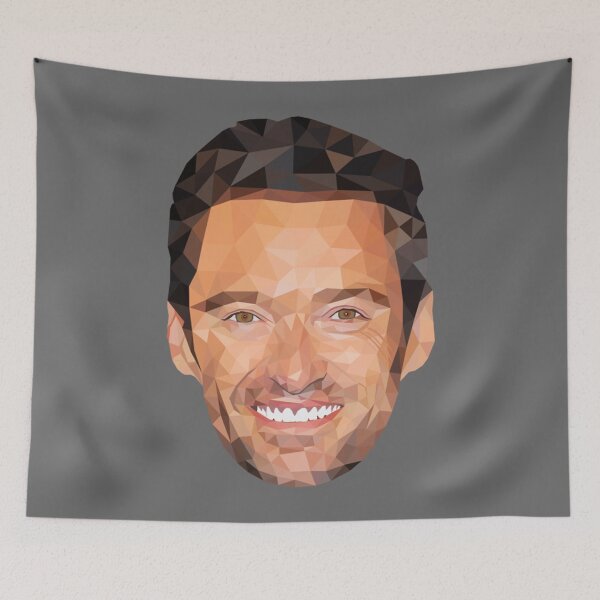 Item preview, Hugh Jackman low poly art designed and sold by JeanieBernhard.