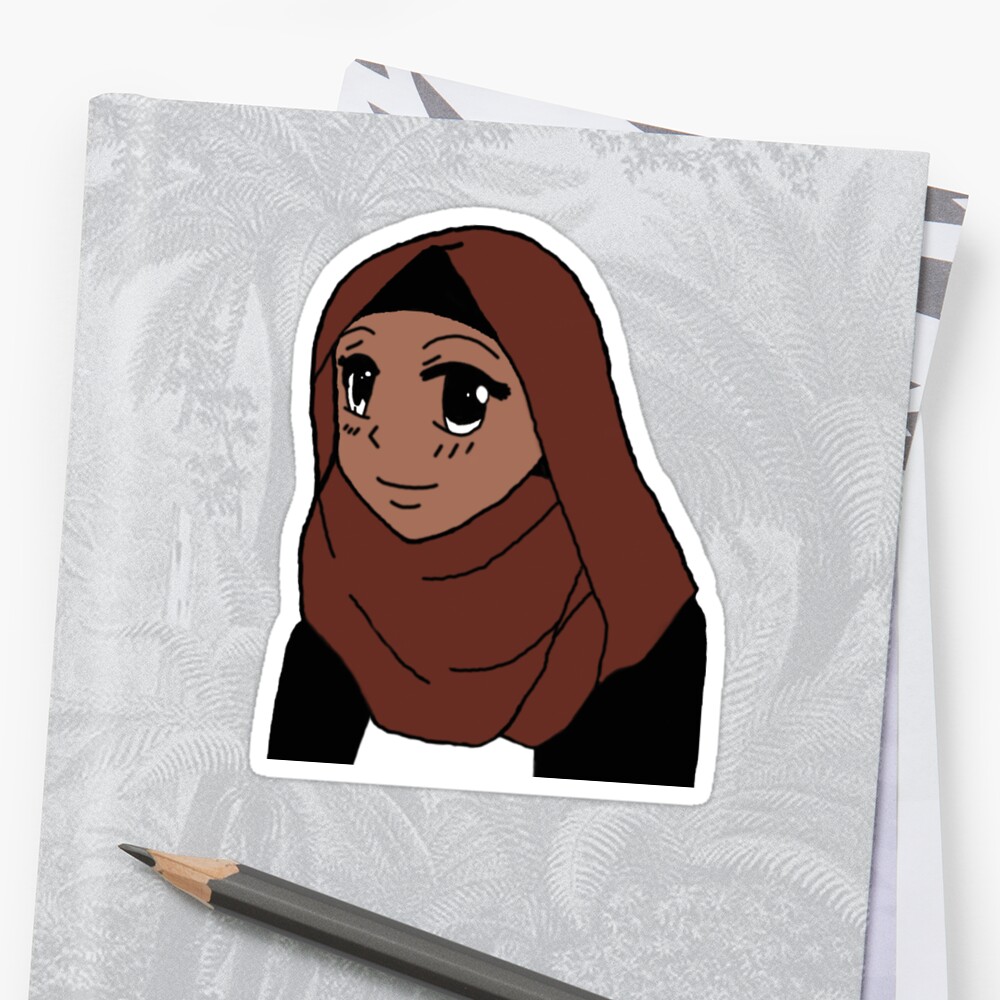  Muslim  Anime Girl Stickers  by SumayBay Redbubble