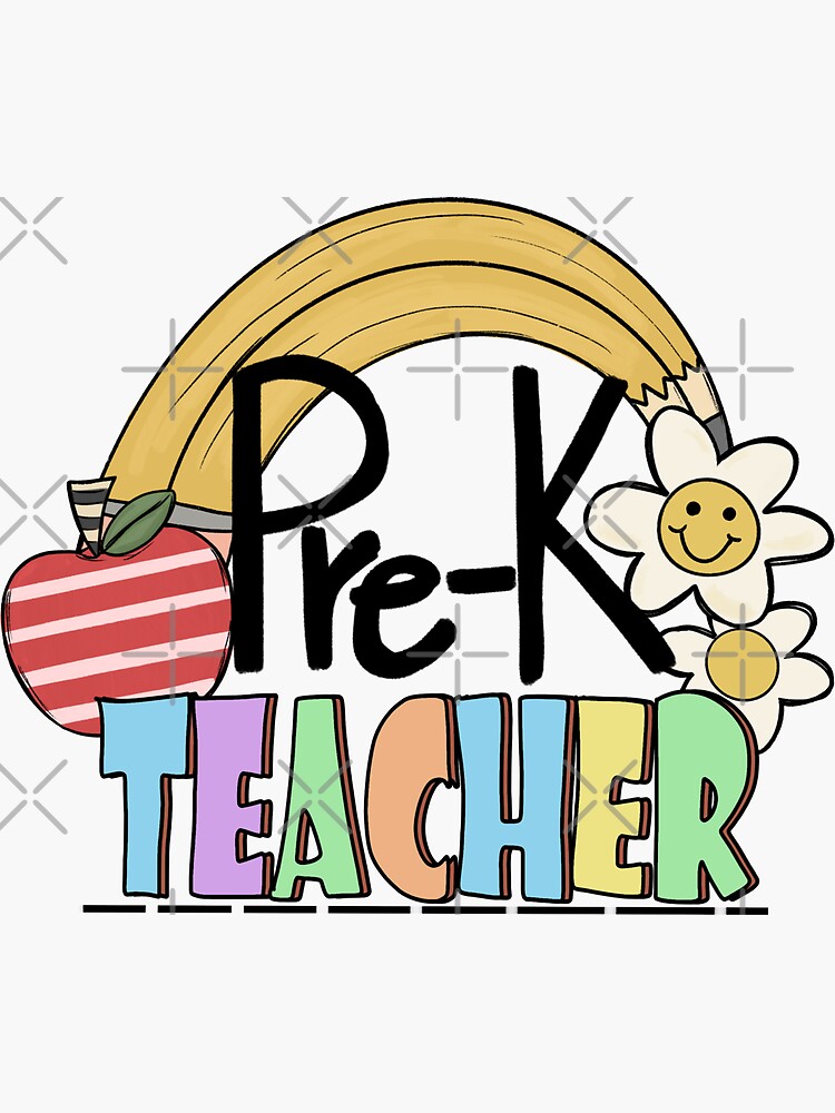 "prek teacher" Sticker for Sale by JavierShih Redbubble