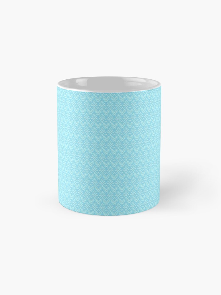 Alternate view of Teal and White Boho Pattern Mug