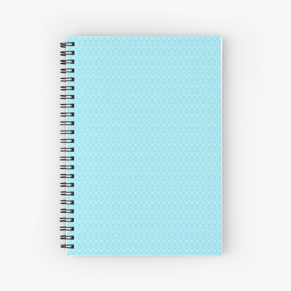 Teal and White Boho Pattern Spiral Notebook