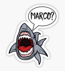 Hungry Shark Playing Marco Polo Sticker