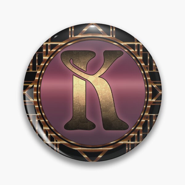 Item preview, Letter K 20s Art Deco Burlesque Vintage Glamor designed and sold by Xarah.