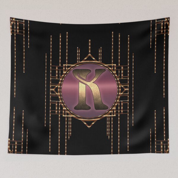 Item preview, Letter K 20s Art Deco Burlesque Vintage Glamor designed and sold by Xarah.