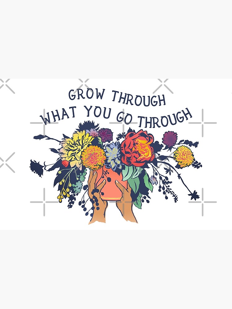 Thumbnail 2 of 2, Laptop Skin, Grow Through What You Go Through designed and sold by fabfeminist.