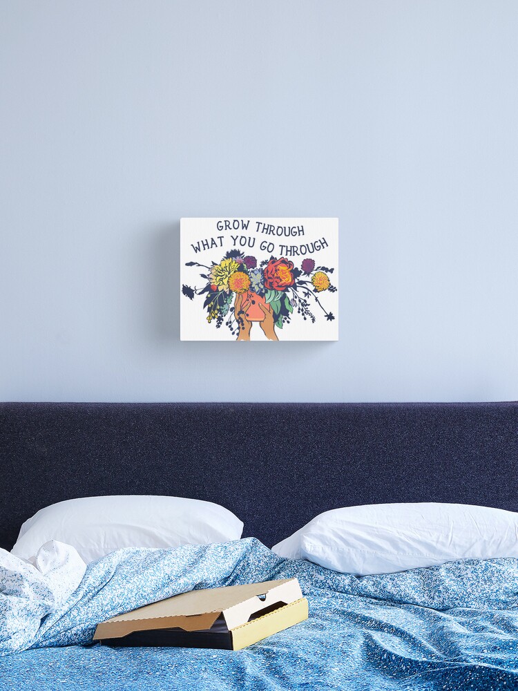 Thumbnail 1 of 3, Canvas Print, Grow Through What You Go Through designed and sold by fabfeminist.