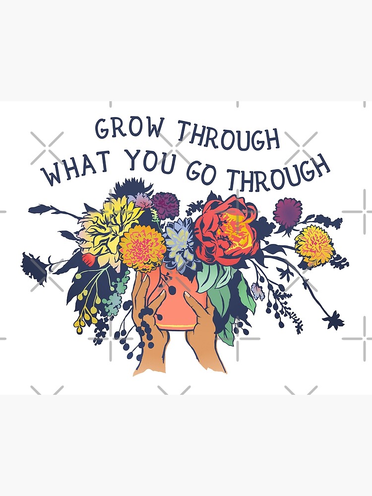 Thumbnail 2 of 2, Art Board Print, Grow Through What You Go Through designed and sold by fabfeminist.