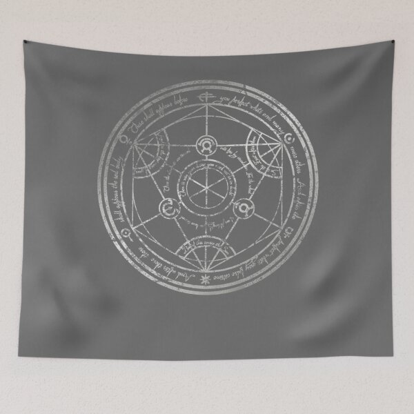 Item preview, Human Transmutation Circle - silver grunge designed and sold by JeanieBernhard.
