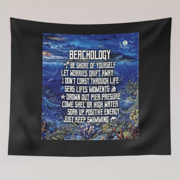 Item preview, Beachology Take Me Down To The Beach Ocean Bottom Blue designed and sold by BrigitteSchade.
