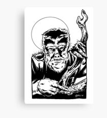 The Wolfman Black And White Canvas Print The Wolfman Black And White Canvas Print