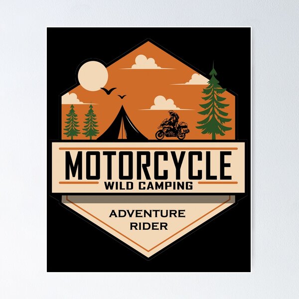 Item preview, Adventure Motorbike Adventure Motorcycle Rider Wild Camping designed and sold by Vrabis.