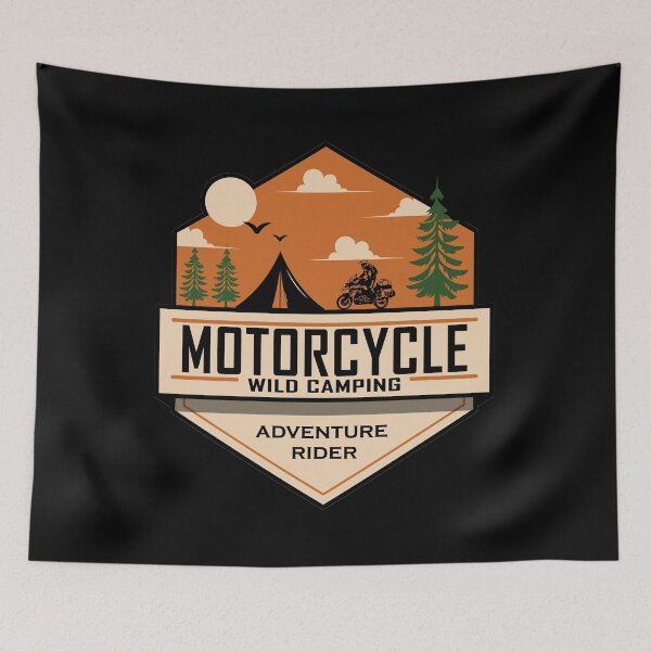 Item preview, Adventure Motorbike Adventure Motorcycle Rider Wild Camping designed and sold by Vrabis.