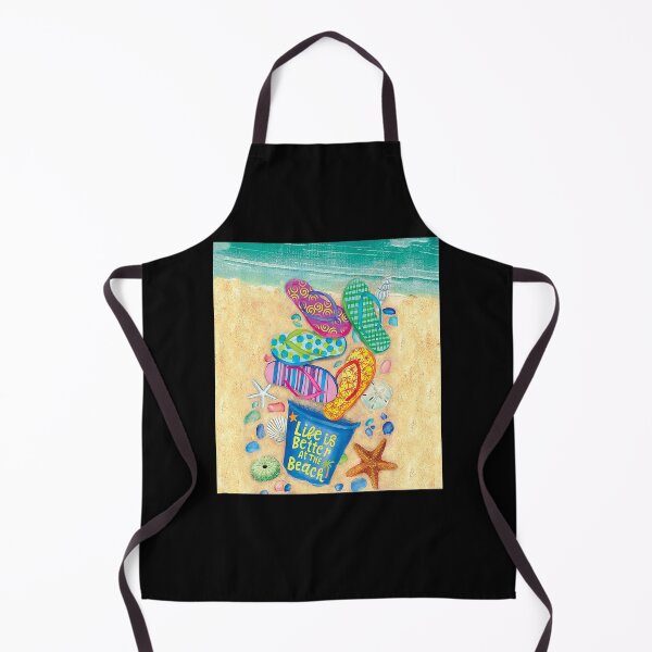 Item preview, Life Is Better At The Beach Flip Flops Junkie Art Colorful designed and sold by ChristophLuckel.