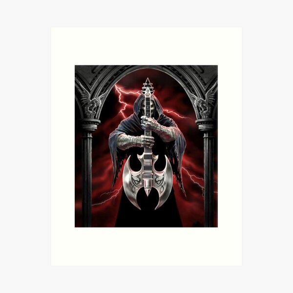 Item preview, Rock Death Play Music Rock Black And Red designed and sold by ChristophLuckel.