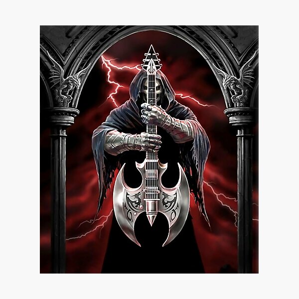 Item preview, Rock Death Play Music Rock Black And Red designed and sold by ChristophLuckel.