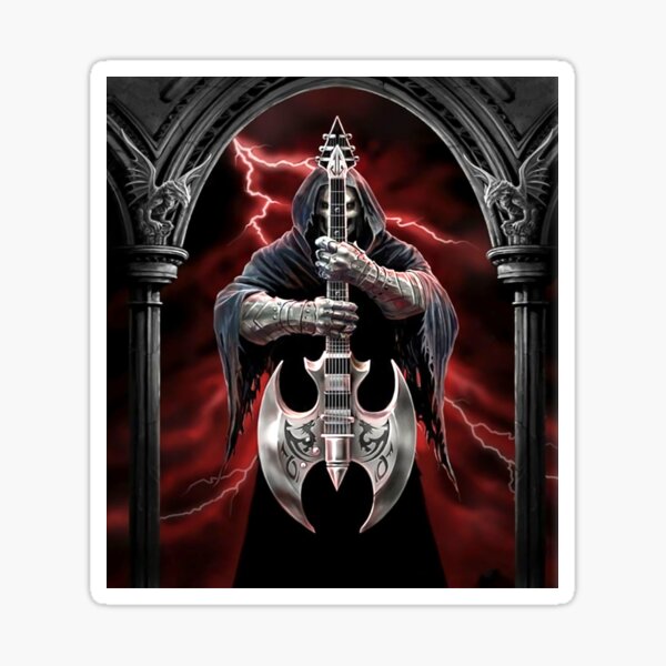 Item preview, Rock Death Play Music Rock Black And Red designed and sold by ChristophLuckel.