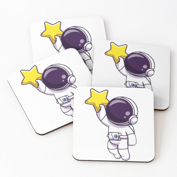 Item preview, Cute astronaut holding a golden star cartoon. designed and sold by BEAUTY ⭐⭐⭐⭐⭐.