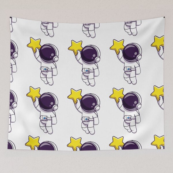Item preview, Cute astronaut holding a golden star cartoon. designed and sold by BEAUTY ⭐⭐⭐⭐⭐.