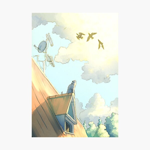 Item preview, cat on the roof designed and sold by KarolinaSt.
