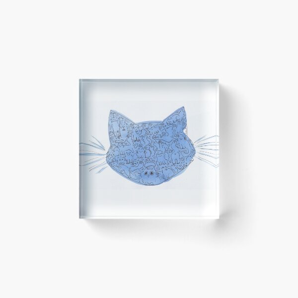Item preview, Ink stain art - Cat head designed and sold by rainbow-pants.