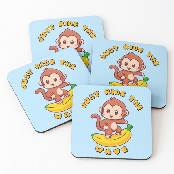 Item preview, Just Ride The Wave Monkey Banana designed and sold by everything4eva.