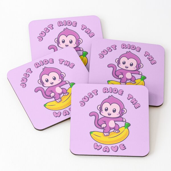 Item preview, Just Ride The Wave Purple Monkey Banana designed and sold by everything4eva.