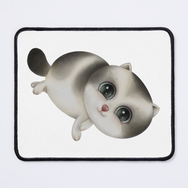 Item preview, Cartoon Character of a Lovely Pet is a Cute Persian Cat Lying Down in Illustration of Watercolor Style designed and sold by KritsadaRuang.