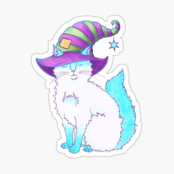 Item preview, Halloween Cat Witch designed and sold by dragonstarart.