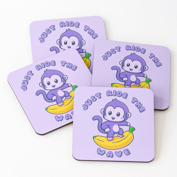 Item preview, Just Ride The Wave Purple Monkey Banana designed and sold by everything4eva.