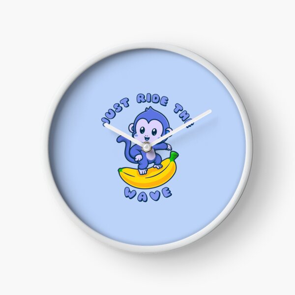 Item preview, Just Ride The Wave Blue Monkey Banana designed and sold by everything4eva.