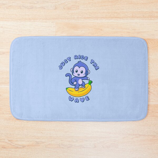 Item preview, Just Ride The Wave Blue Monkey Banana designed and sold by everything4eva.