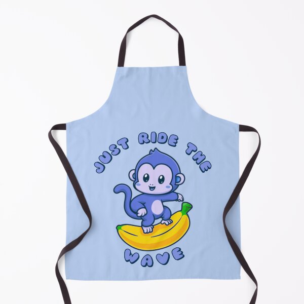 Item preview, Just Ride The Wave Blue Monkey Banana designed and sold by everything4eva.