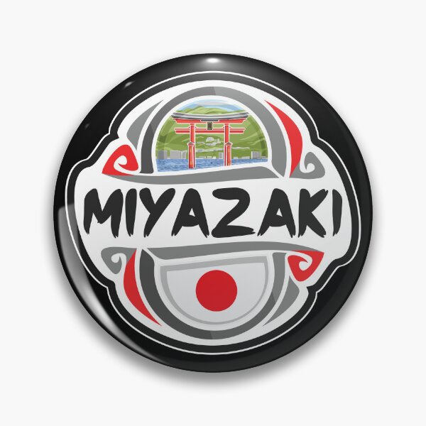 Artikelvorschau, Miyazaki Japan Flag Badge Travel Souvenir Stamp entworfen und verkauft von TeeHome.