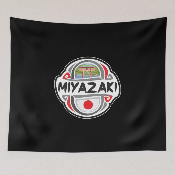 Artikelvorschau, Miyazaki Japan Flag Badge Travel Souvenir Stamp entworfen und verkauft von TeeHome.