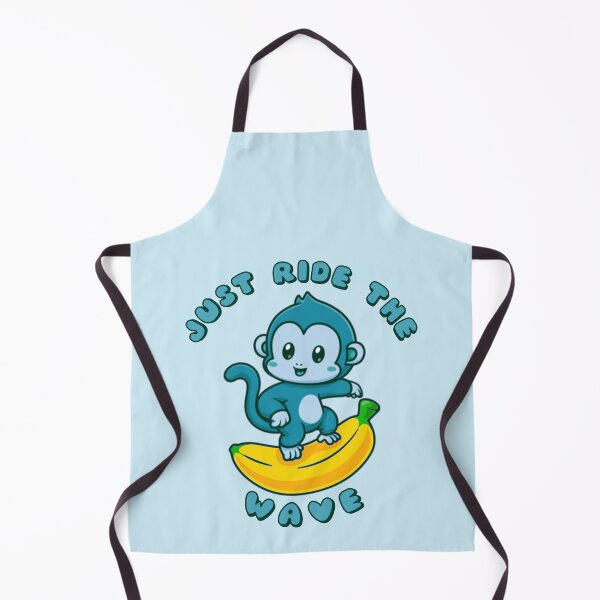 Item preview, Just Ride The Wave Blue Monkey Banana designed and sold by everything4eva.