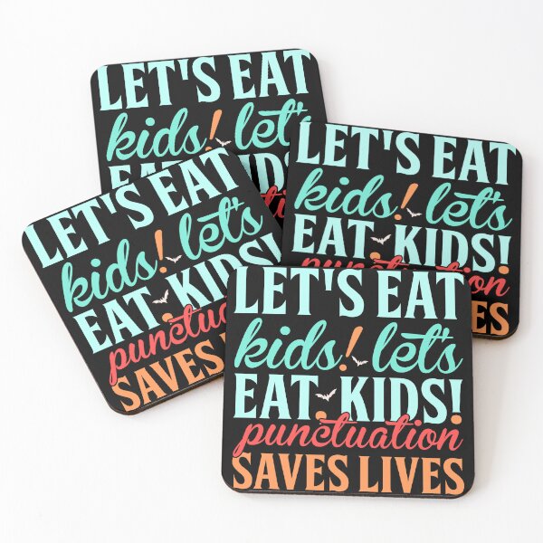 Item preview, Funny Let's Eat Kids Punctuation Saves Lives Educational Teacher designed and sold by Ay-mane.