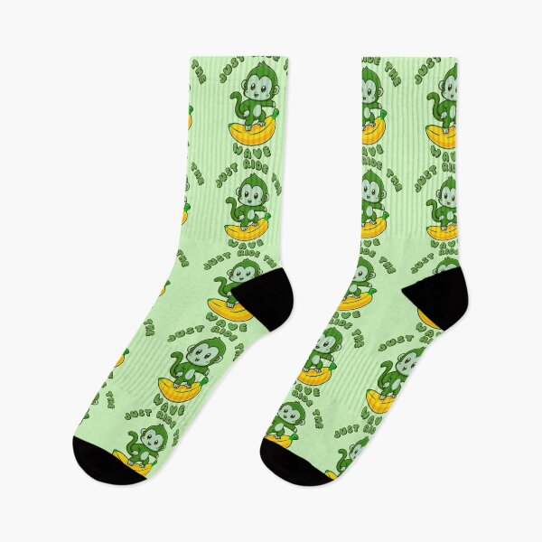 Item preview, Just Ride The Wave Green Monkey Banana designed and sold by everything4eva.