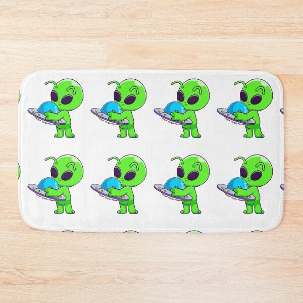 Item preview, Cute alien hugging a UFO cartoon. designed and sold by BEAUTY ⭐⭐⭐⭐⭐.