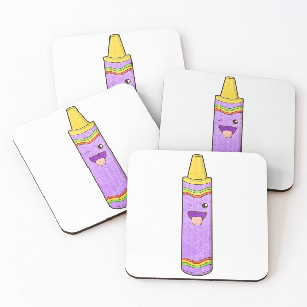 Artikelvorschau, Gelber und lila niedlicher Zeichenstift entworfen und verkauft von Deanosdoodles.