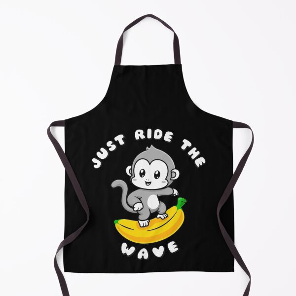 Item preview, Just Ride The Wave Grey Monkey Banana designed and sold by everything4eva.
