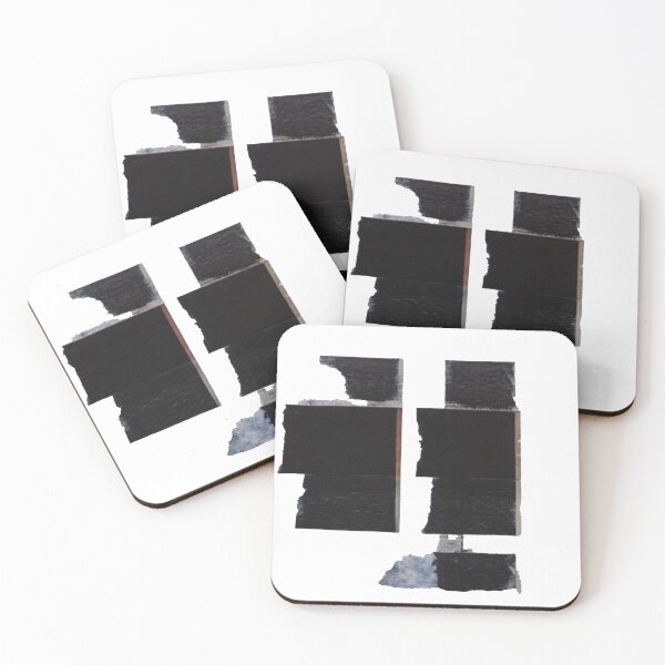 Item preview, two black blocks standing with no meaning design designed and sold by imbadr.