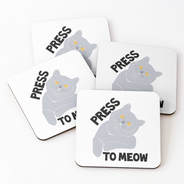 Item preview, Make a statement with our 'Press to Meow' t-shirt featuring funny cats with captions. These cool t-shirt designs ideas are perfect for cat lovers. Show off your love for cats! designed and sold by SERGEY OVCHARUK.