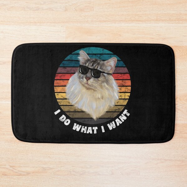 Item preview, I do what I want funny cat retro sun, cat lover designed and sold by hadkhanong.