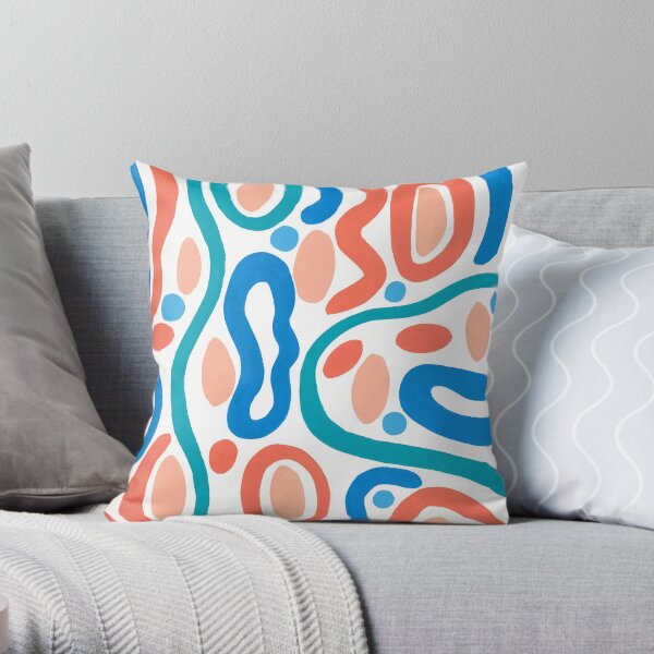 Bold and bright with a touch of 1980 Throw Pillow