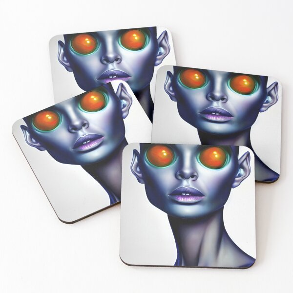 Item preview, Strange Alien Woman Portrait Face AI Art designed and sold by stine1.