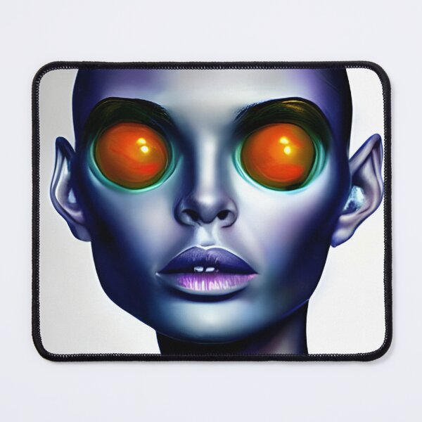 Item preview, Strange Alien Woman Portrait Face AI Art designed and sold by stine1.