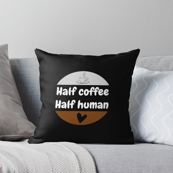 Item preview, half coffee half humain coffee National Coffee Day funny gift for coffee lover  designed and sold by DesignisMine.