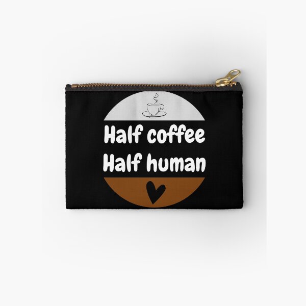 Item preview, half coffee half humain coffee National Coffee Day funny gift for coffee lover  designed and sold by DesignisMine.