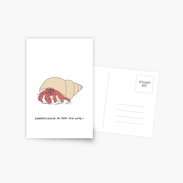 Red Hermit New Home Greeting Card Postcard